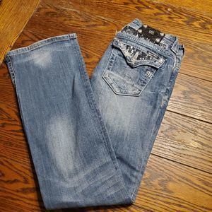 Miss Me blingy sequins bootcut jeans sz 29